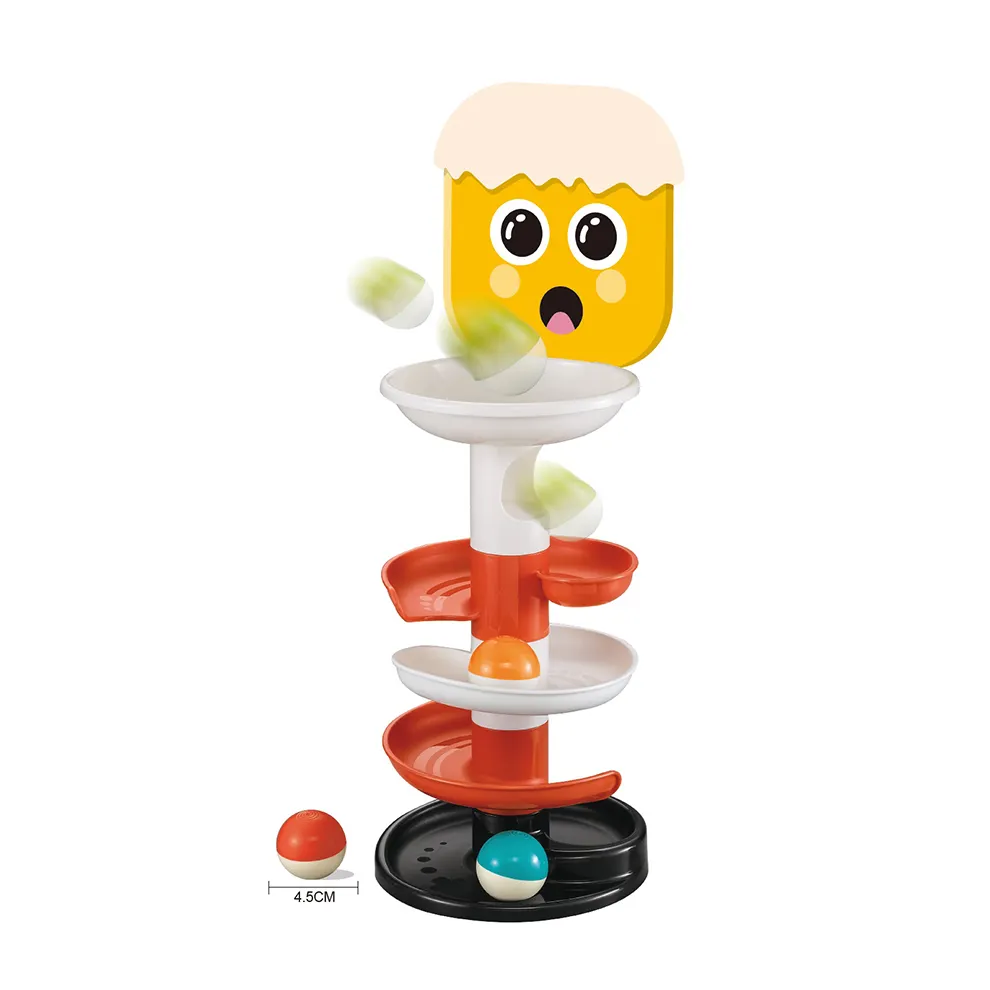 Neuankömmling Babys pielzeug montiert Dunk Roll Tower Ball werfen Ballspiel stapeln 3 Schicht Kunststoff intelligentes Spielzeug Kinder Kinder