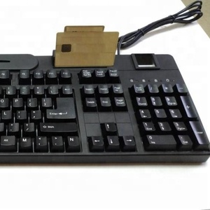 フル機能のキーボード生体認証指紋スキャナー非接触カードコンタクトカード磁気ストライプリーダーログオン - Product Image 2