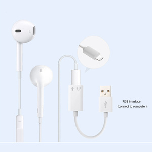 Adecuado para computadora de escritorio portátil MacBook USB a cable de conversión de auriculares de llamada de control de cable de 8 pines - Product Image 4