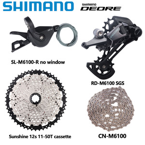 שימנו דורה M6100 קבוצת קבוצות עבור 1x12s MTB M6100 הילוכים אחורי מעביר 10-51T קסטה שמש K7 <span class=keywords><strong>DEORE</strong></span> 12S 4 יחידות ערכת