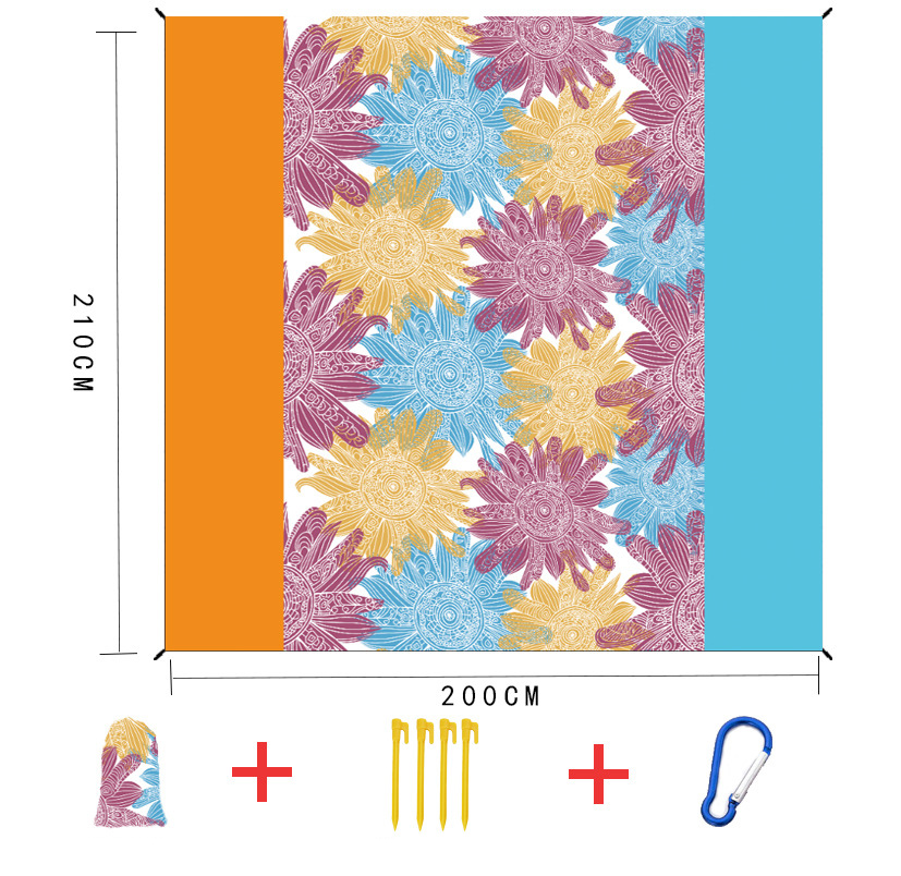 Floral (bleu sarcelle + crème)