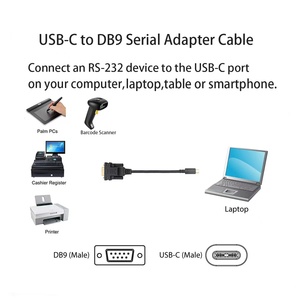 FTDI çip tipi C adapte DB9 kadın/erkek USB C FT232 kablosu bilgisayar laptop için C3.0 portu yazın bir RS232 cihazı bağlayın - Product Image 5