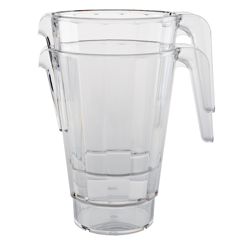 Europe Design Clear Beer Milk Pitcher Beer Juice Pitcher 1500ml 50oz Stack Hard Plastic Water Jugs