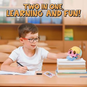 Ept gốc đồ chơi y tế khoa học giải phẫu 17 cái mô hình hộp sọ người với 10 thẻ giáo dục tự làm 3D giải phẫu đồ chơi câu đố - Product Image 2