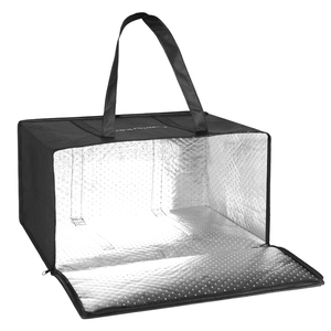 Refroidisseur non tissé personnalisé imprimé logo 600D sac de livraison de nourriture isolé d'épicerie réutilisable - Product Image 3