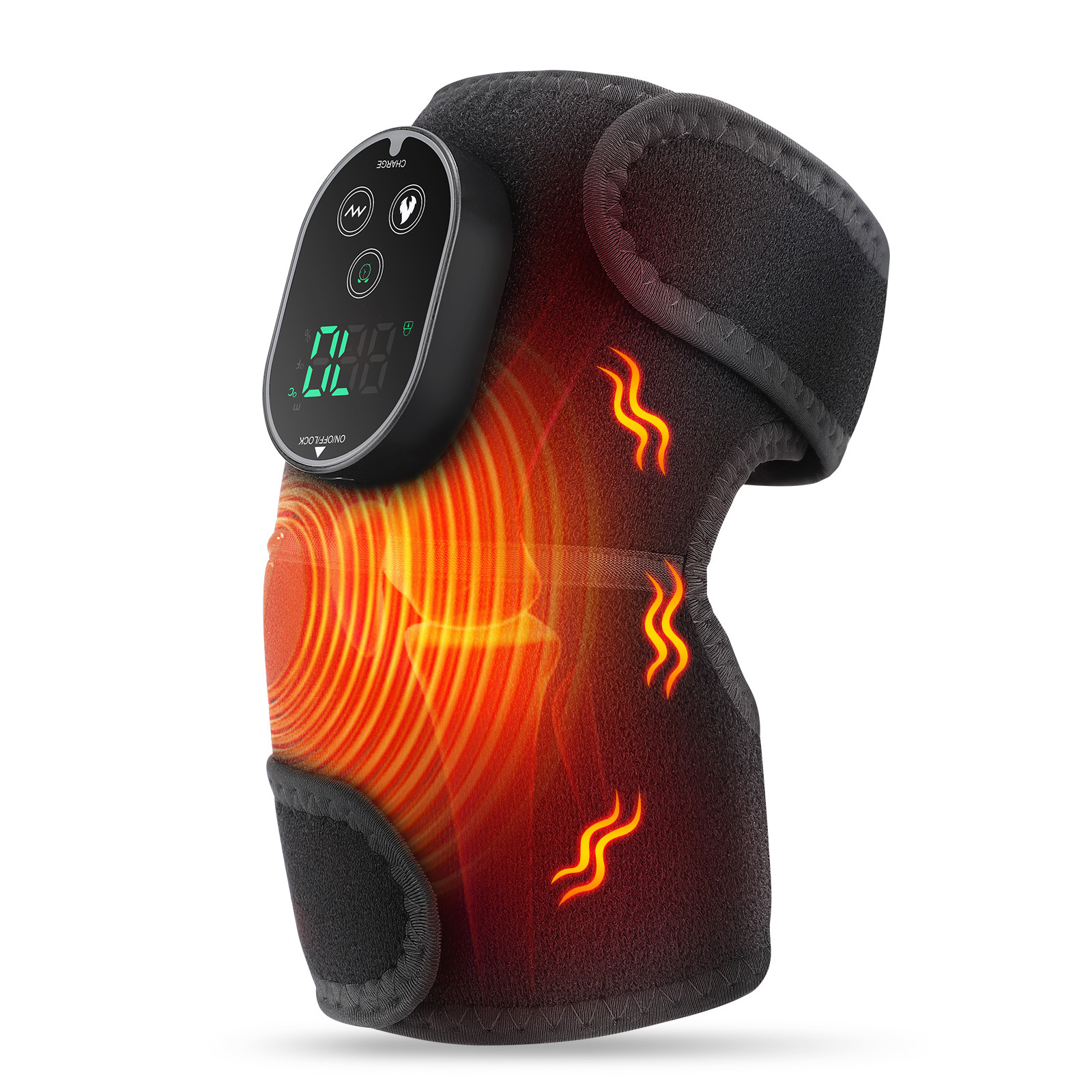 Heated massage knee 102311 - grey