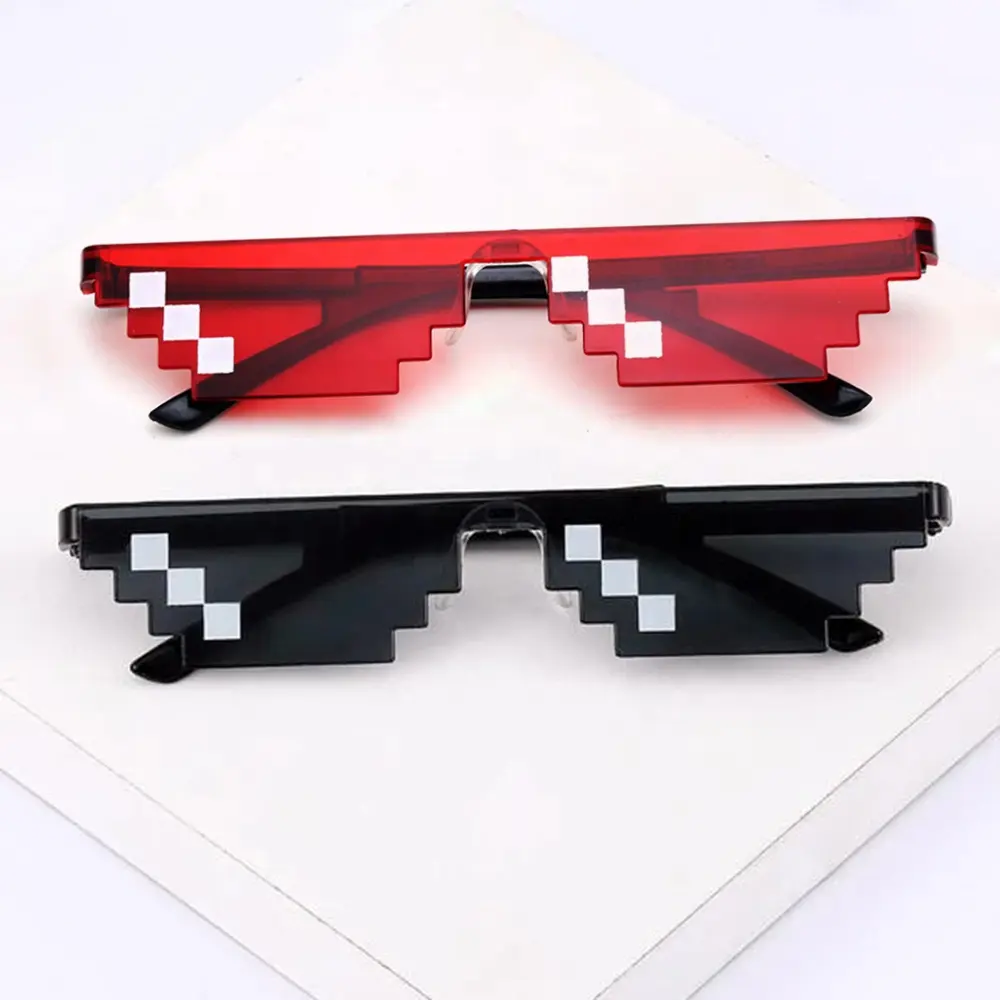 Neuheit Fashion Party Sonnenbrille für Männer 8 Bit Style Pixel Mosaic Vintage Eyewear