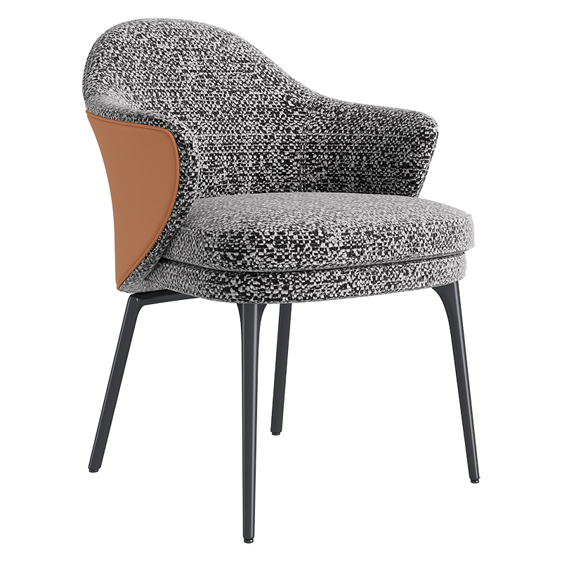 Dossier en coton et lin orange