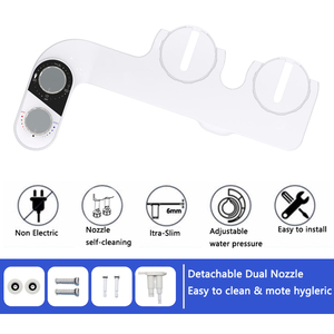 LSCOLO OEM/ODM Roll Over <strong>Image</strong> to Zoom in SlimEdge Simple <strong>Bidet</strong> Toilet Attachment in White With Dual Nozzle, Fresh Water Spray - Product Image 3