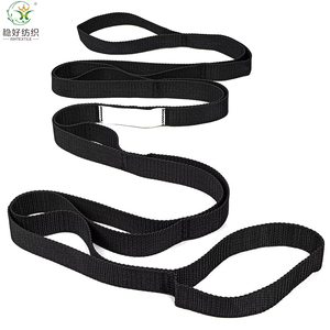 Factory <strong>Custom</strong> 10 <strong>Loops</strong> Non-<strong>elastic</strong> Stretch <strong>Strap</strong> Perfect Home Workout Stretching Out <strong>Strap</strong> for Physical Therapy <strong>Hook</strong> Tape - Product Image 1
