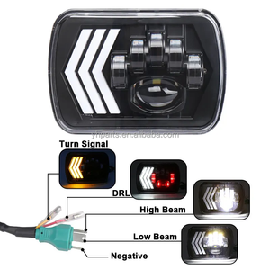 12V 5x7 Inch 7'' LED Headlight Square 7x6 LED Head <strong>Light</strong> H4 Driving LED Headlamps for Truck