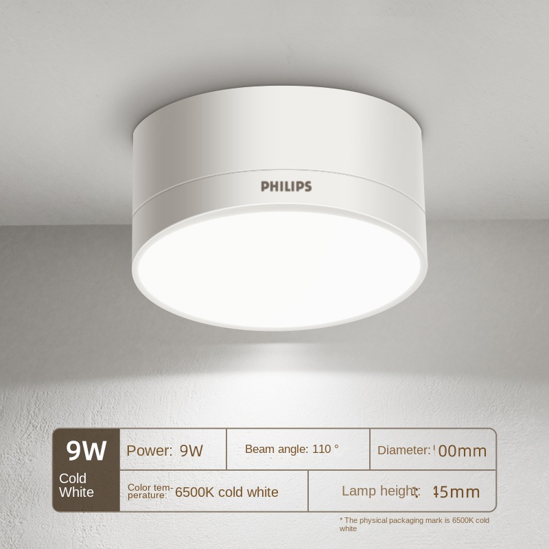 Luz blanca fría blanca 9W