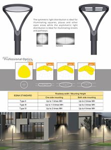 โคมไฟ LED ติดถนนแบบปรับได้170LM/W & CCT ประสิทธิภาพสูง30W 40W 60W 90W Ip66กันน้ำ IK08ความสามารถในการควบคุมระยะไกล - Product Image 3