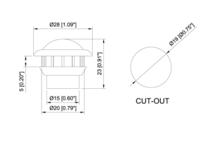 3/4 inç Led yan işaretleyici ışık 3 LEDs DOT SAE 12v ile DC terminali mermi konnektörler Led park lambası için römork otomobil Van - Product Image 5
