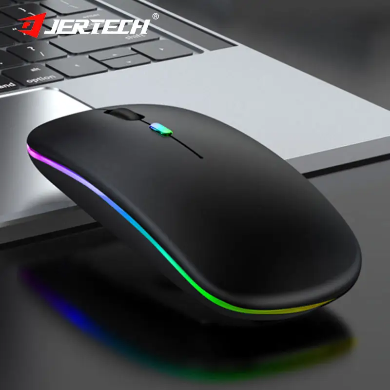 Meilleur fabricant sans fil mince Portable optique RGB Gaming BT 2.4G double mode USB PC ordinateur portable souris sans fil rechargeable