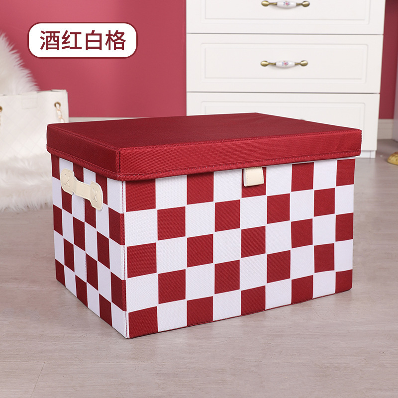 Wine red and white checkered