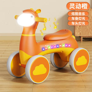 シートとライトでベイビーウォーカーを歩くことを学ぶ子供のための楽しいミュージカルライドオンカー玩具 - Product Image 4