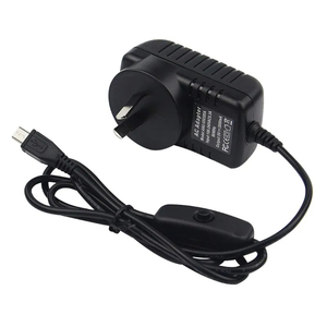 Toptan ahududu Pi güç kaynağı mikro USB güç adaptörü 5V 3A ile ON/OFF anahtarı ahududu Pi için 3B + 3B 2B