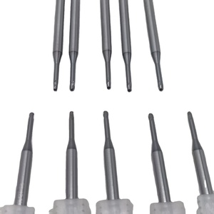 HRC65 Nano Black <strong>Deep</strong> Groove Carbide Endmills Tungsten Steel End Mills Micro Diameter 2F Rib Ball Nose End Mill Carbide <strong>Cutters</strong> - Product Image 1