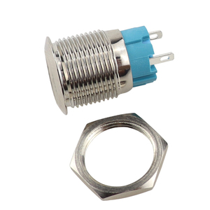 Interruttore di alimentazione a fissaggio elettronico con fissaggio a pulsante in metallo corto impermeabile da 16mm con 1NO 2pin senza luce - Product Image 3