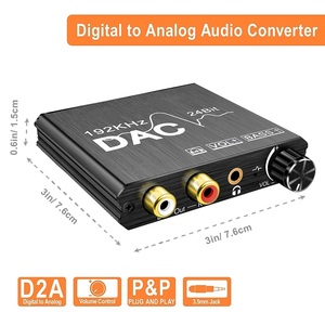 <strong>Digital</strong> to Analog <strong>Audio</strong> Converter 192KHz 24Bit DAC Amp Coaxial Optical SPDIF to 3.5mm L/R <strong>RCA</strong> Jack Adapter for PS5 PS4 HDTV DVD - Product Image 2