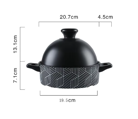 Pot tagine Phantom noir-1,3L