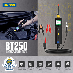 AUTOOL BT250 Circuit Tester Power Scanner 6-30V Automotive Power Probe Kit LED Display Voltage Polarity Locator Diagnostic <strong>Tool</strong> - Product Image 6