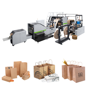 ROKIN BRAND long working life Carrefour use twisted <strong>handle</strong> fully <strong>automatic</strong> paper bag <strong>making</strong> <strong>machine</strong> sos paper bag <strong>machine</strong> - Product Image 4