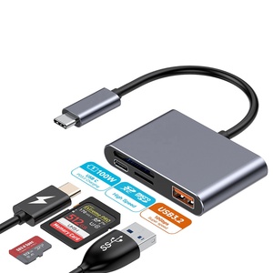2025 Mobile Phone Accessories USB C Docking Station, 3 in 1 USB C HUB and Card Reader Combo with PD Charging Adapter - Product Image 1
