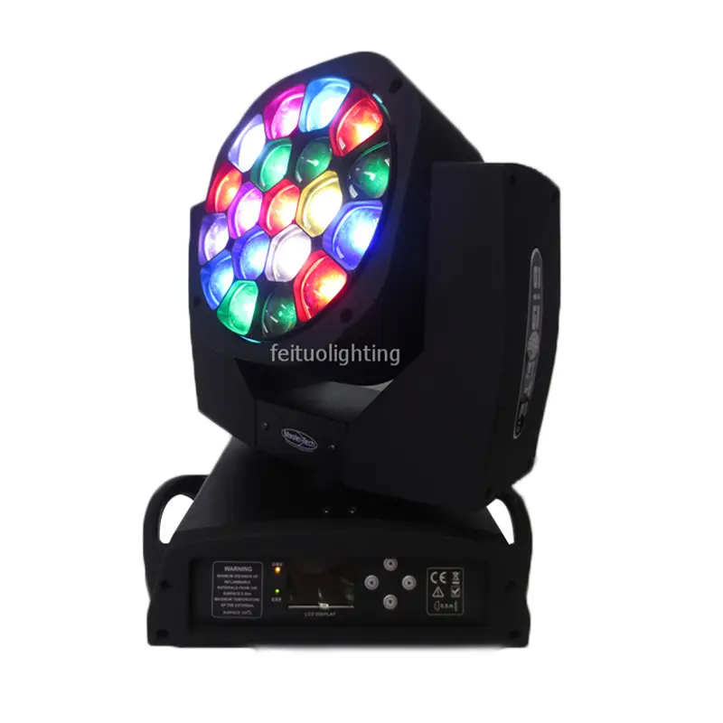 Venta caliente Dj luces Clay Paky b ojo k10 Rgbw 4in1 lavado Lira 19x15w Zoom Led cabeza móvil haz de abeja ojo