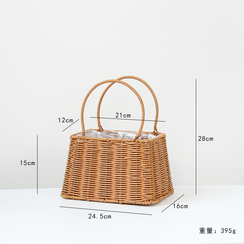 flower basket-double handbag