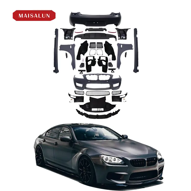 Aggiornamento a M6 Style Bodykit per BMW serie 6 F06 F12 F13 Body Kit ricambi auto paraurti anteriore posteriore minigonne laterali griglia