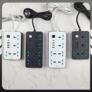 Enchufe con USB Hogar Multifunción Reino Unido Enchufe DE LA UE Orificio múltiple con enchufes de bloque de terminales de interruptor - Product Image 3