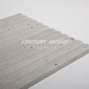 Centurymosaic bán buôn tự nhiên màu xám trắng rãnh đá cẩm thạch gạch đá cho nhà bếp thanh lịch Countertop tường gạch đá cẩm thạch - Product Image 6