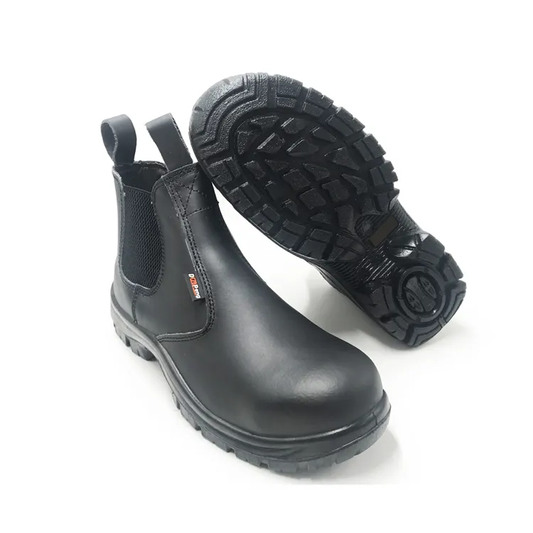 EN345 Standard reines Leder Slip on Sicherheits lederstiefel für Kanada leichte wasserdichte moderne Arbeits stiefel