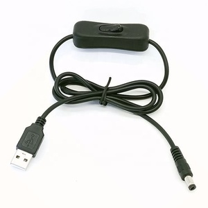 1m 5V USB DC 5.5x2.1mm güç şarj uzatma kablosu için ON OFF anahtarı ile led - Product Image 2