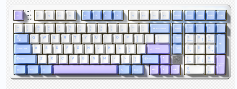 White-purple-blue