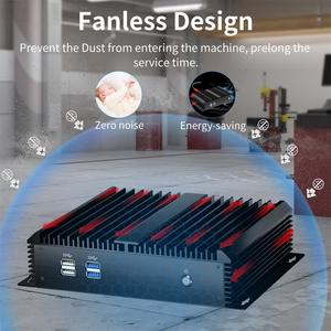 Industrial Mini <strong>PC</strong> with Intel Core I9 CPU Fanless Design 5500U Processor 2 LAN 2 RS232 COM - Product Image 3