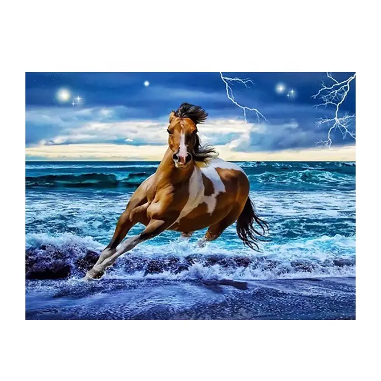 Высокое качество 5d diy полная дрель красивая лошадь картины для настенного искусства