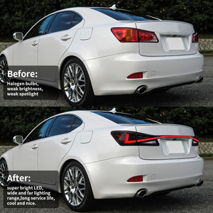 LEXUS IS250 IS220d IS300 IS300 ISF için arkaik arka lambası 2006-2012 LED park lambaları ile bagaj lambası IS250 arka kuyruk işık Bar - Product Image 6