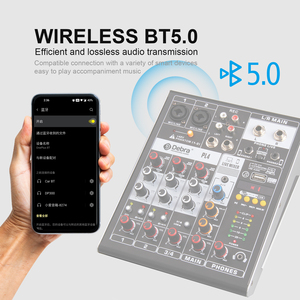 PL4 Professional <strong>4</strong>-Channel DJ <strong>Audio</strong> <strong>Interface</strong> Console <strong>Audio</strong> Mixer Mix Controller for Sound Cards &amp; Mixers - Product Image 5