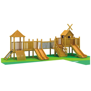 Çocuk ekipmanları anaokulu treehouse ahşap tırmanma seti yürümeye başlayan açık oyun alanı
