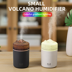 Crack Flaming Mountain Silent Desktop Luftbe feuchter mit Nachtlicht Zerstäuber Mini Bunter Luft verteiler für Auto und Haushalt