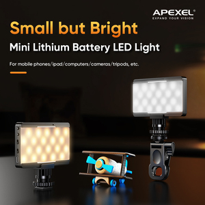 Apexel yeni varış cep dönebilir yumuşak LED dolgu ışığı ile telefon klip Smartphone kamera bilgisayar için - Product Image 4