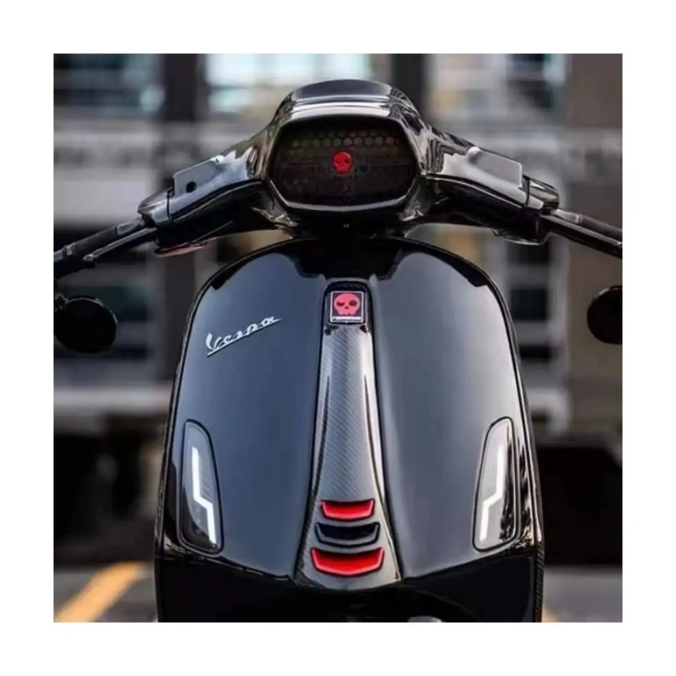 Yeni modifiye motosiklet gidonu atletik başlık sarkık yarış aksesuarları gidon Vespa bahar Sprint 150