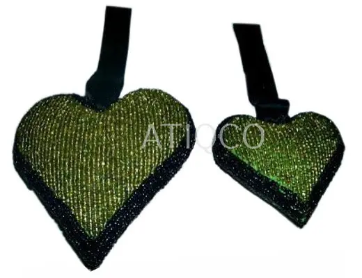 Hint cam boncuk kalp x-mas asılı, noel süsleri ve noel ağacı için noel dekorasyon