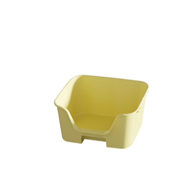 Small yellow tiered litter box