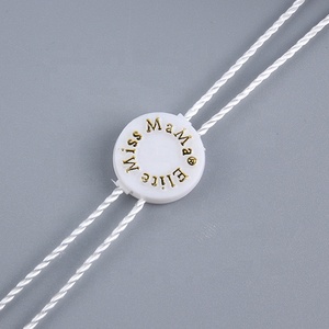 Hangtag Lock Custom Embossed Brand Name Logo Plastic Swing <strong>Loop</strong> <strong>Hang</strong> Tags Seal <strong>String</strong> for Garment - Product Image 3
