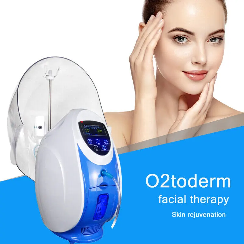 Portable 92% pure oxygen spray led mask O2toderm oxygen dome therapy oxygen jet facial machine