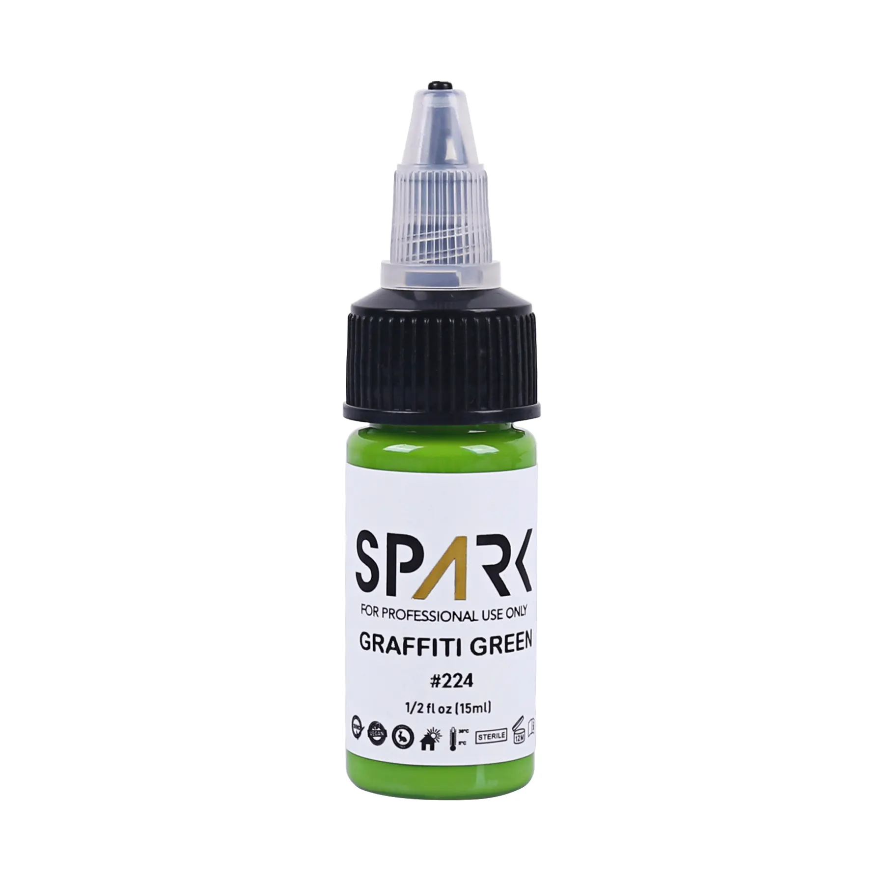 Spark High-end 0.5 OZ 15 ML Organic Non-toxic Pigment PMU Cosmetic Vegan Ink Tattoo Temporary